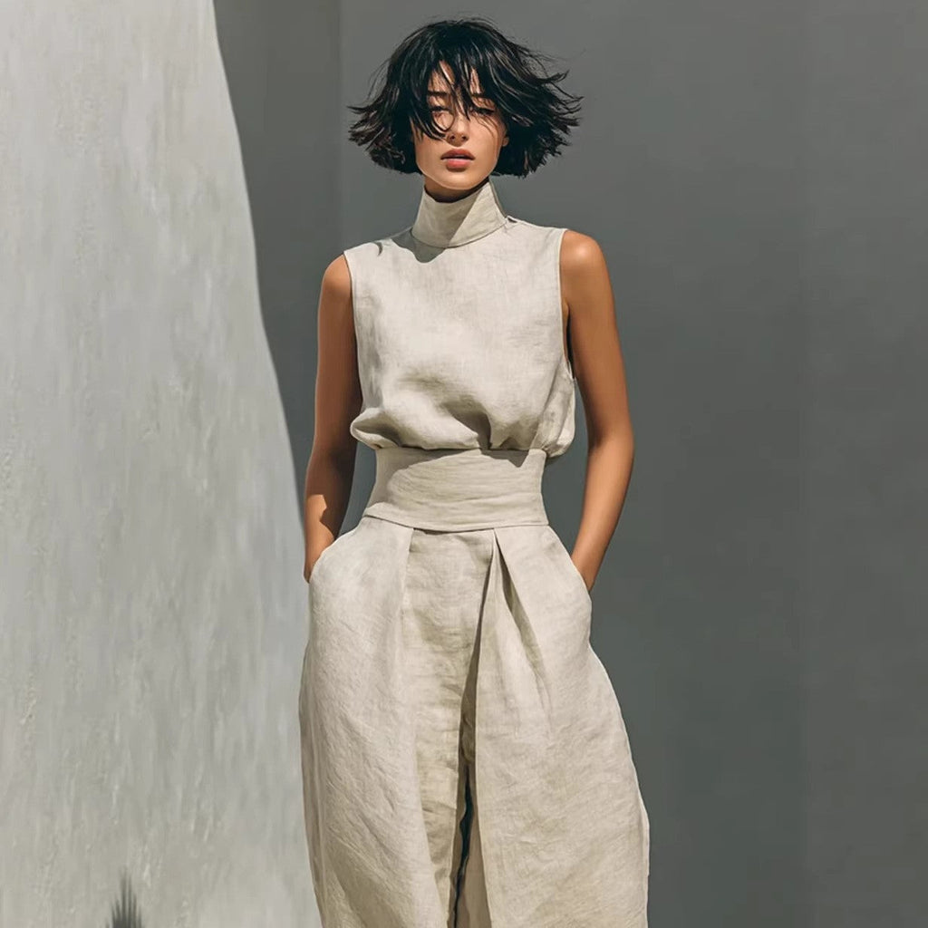 Women’s Cotton-Linen Two-Piece Lounge Set