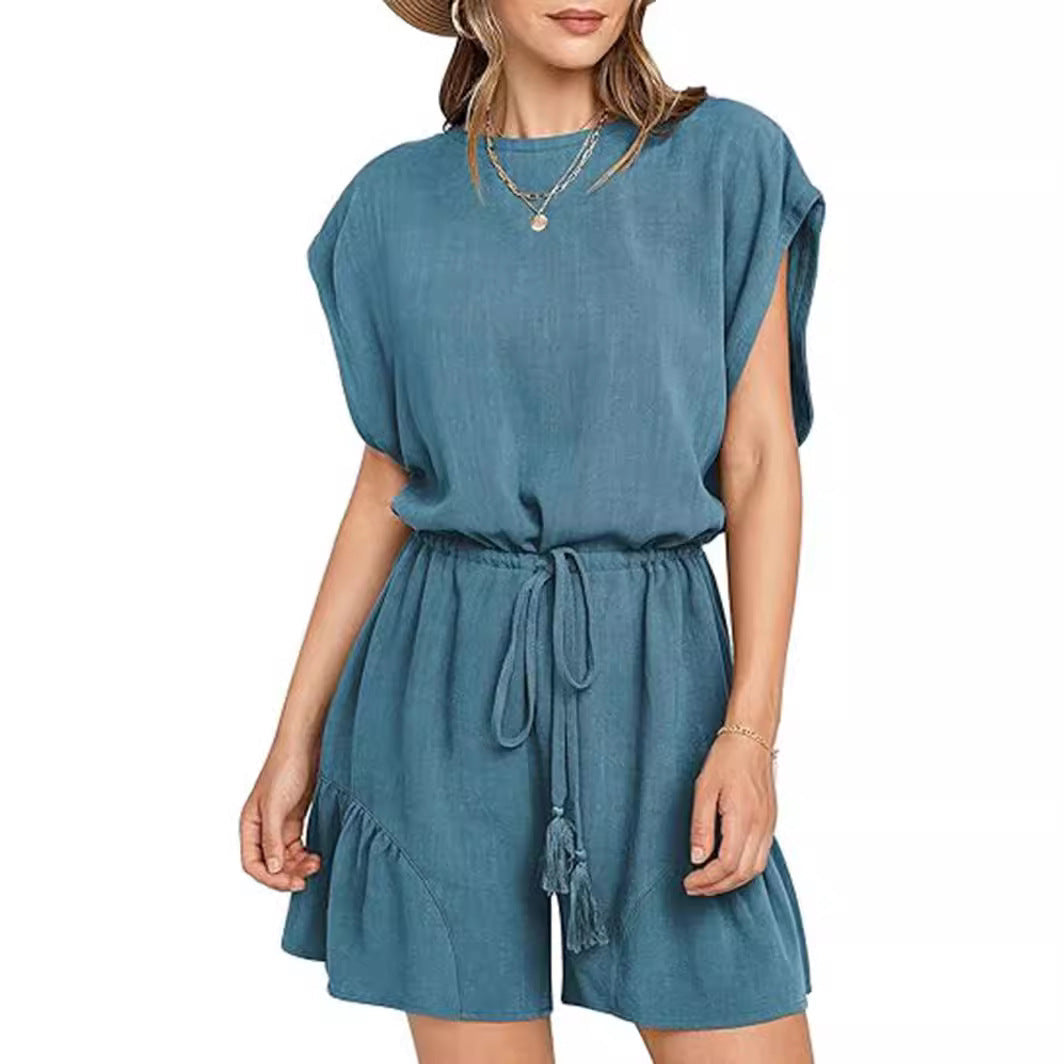 Women’s Relaxed Cotton-Linen Jumpsuit