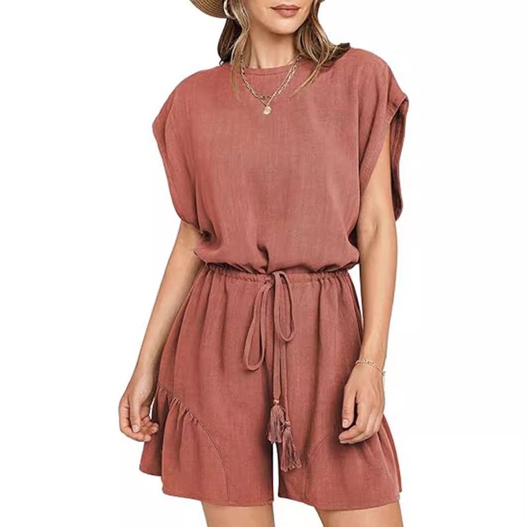 Women’s Relaxed Cotton-Linen Jumpsuit