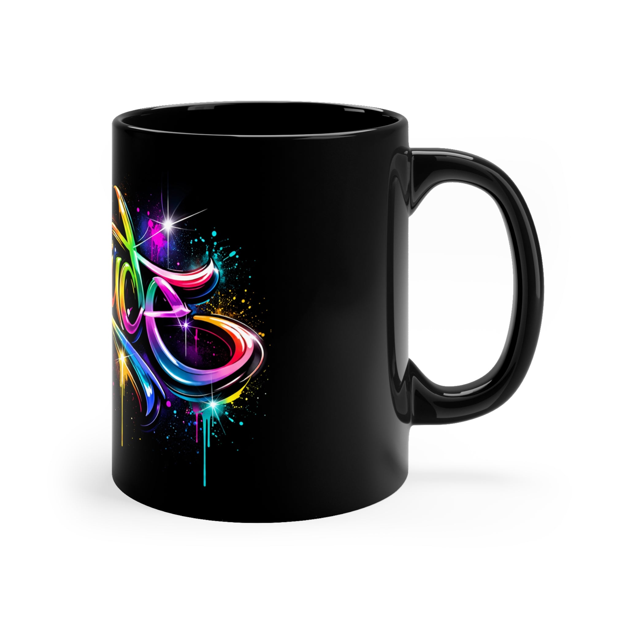 Gratitude Black Coffee Mug, 11oz