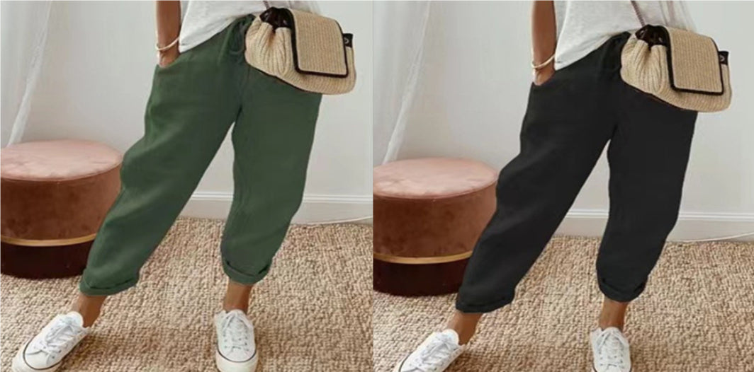 Women’s Cotton Linen Casual Pants