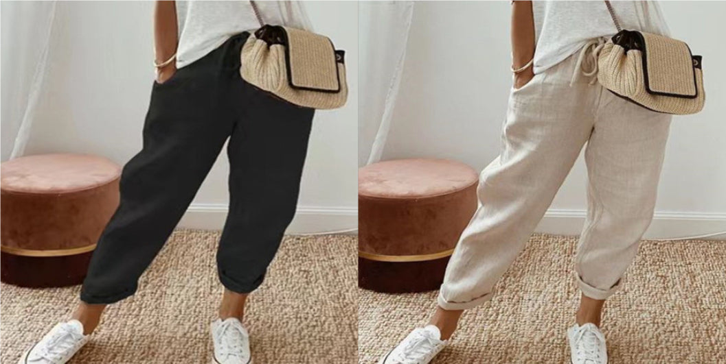 Women’s Cotton Linen Casual Pants