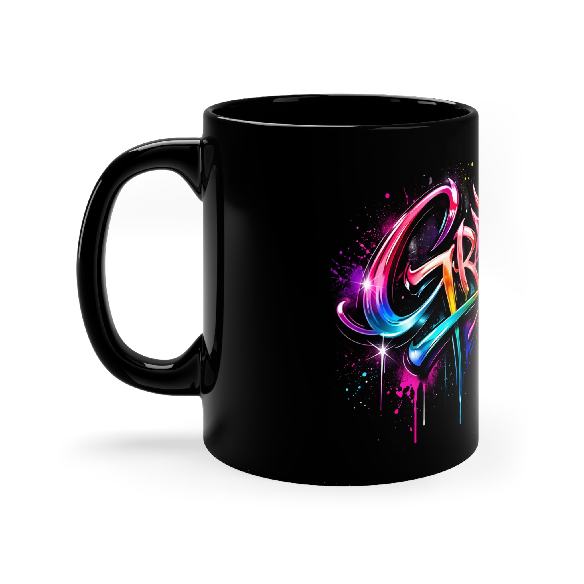 Gratitude Black Coffee Mug, 11oz