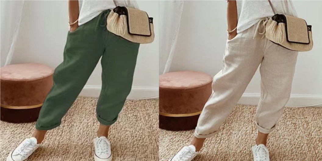 Women’s Cotton Linen Casual Pants