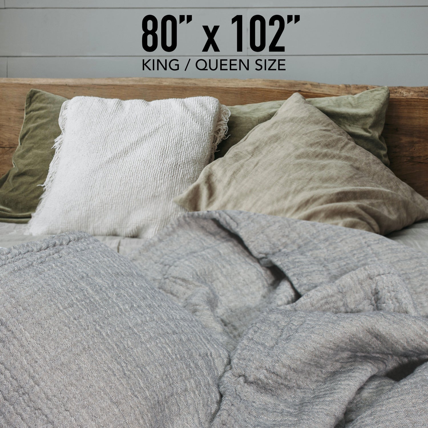 100% Cotton Reversible Muslin Coverlet King Size