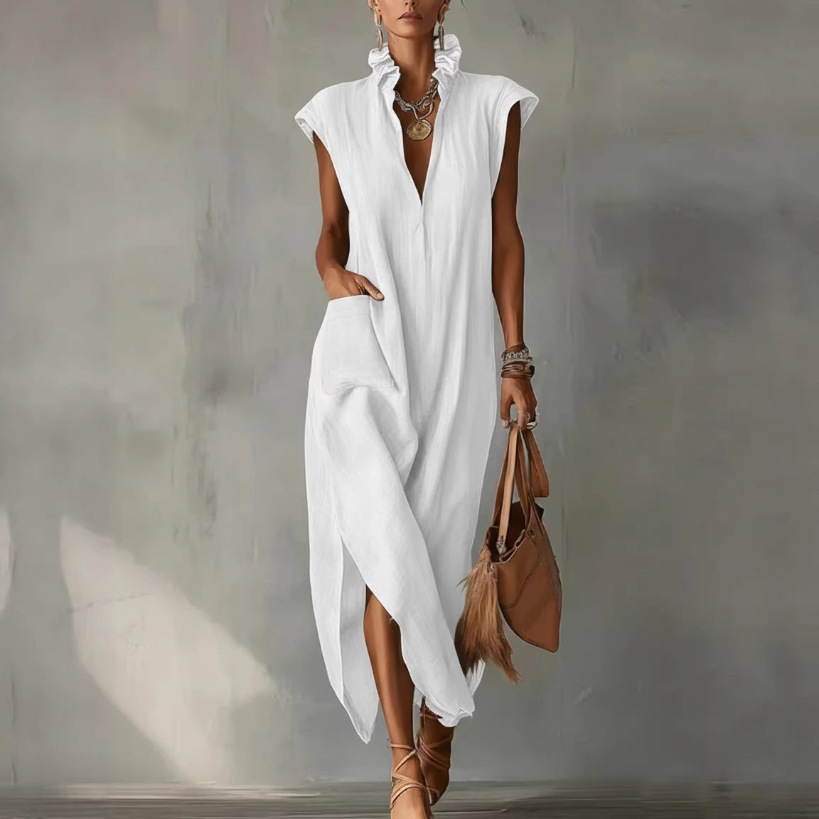 Effortless Linen Shirt Dress