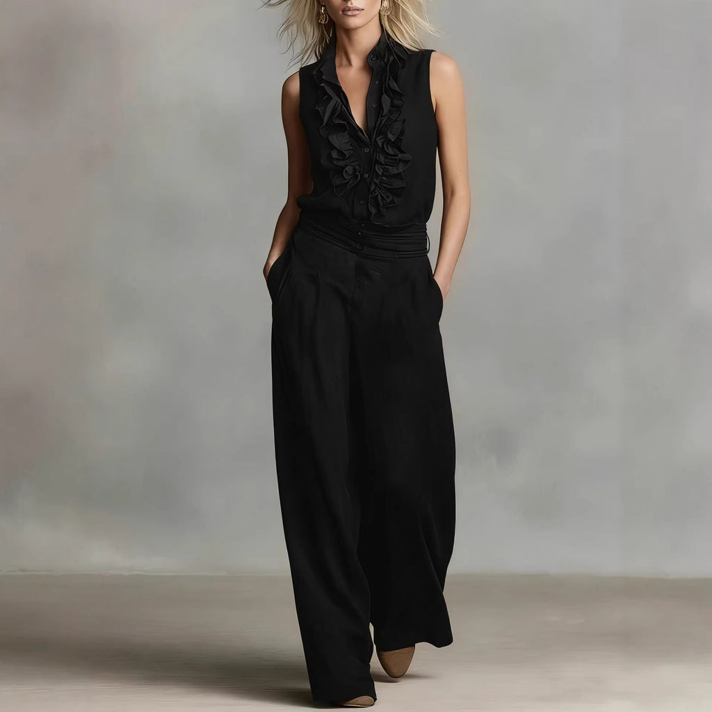 Women’s Linen Blend Two-Piece Set