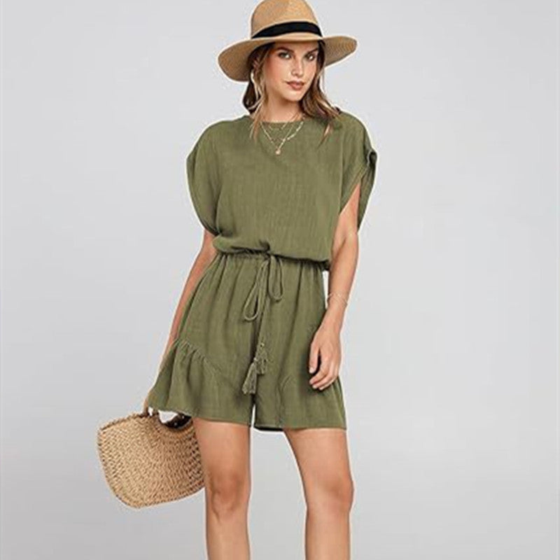 Women’s Relaxed Cotton-Linen Jumpsuit