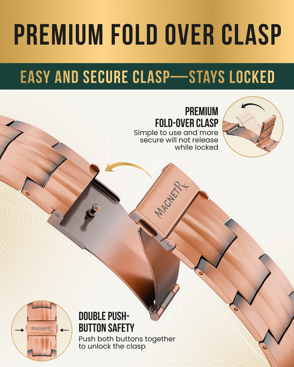 Copper Magnetic Bracelet for Strength & Balance