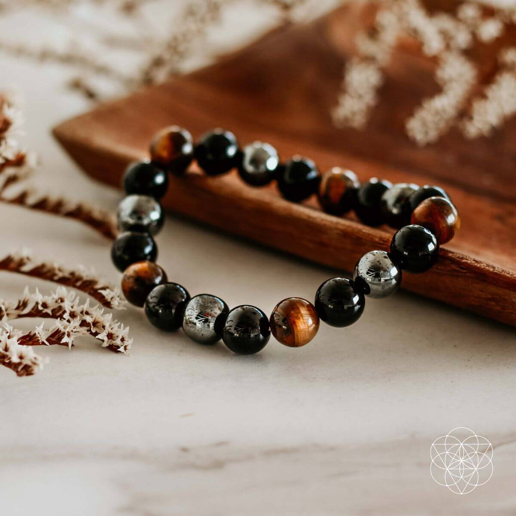 Triple Protection Crystal Bracelet for Peace & Energy