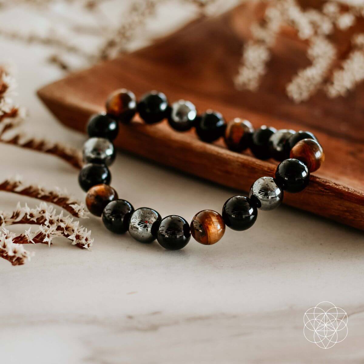 Triple Protection Crystal Bracelet for Peace & Energy